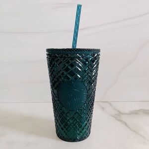 Starbucks Holiday 2021 Green/Blue Grande Jeweled Cold Cup Tumbler- 16oz